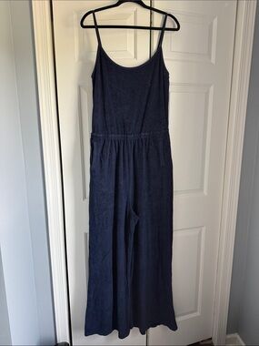 Offline/ Aerie Navy Blue Wide-Leg Jumpsuit